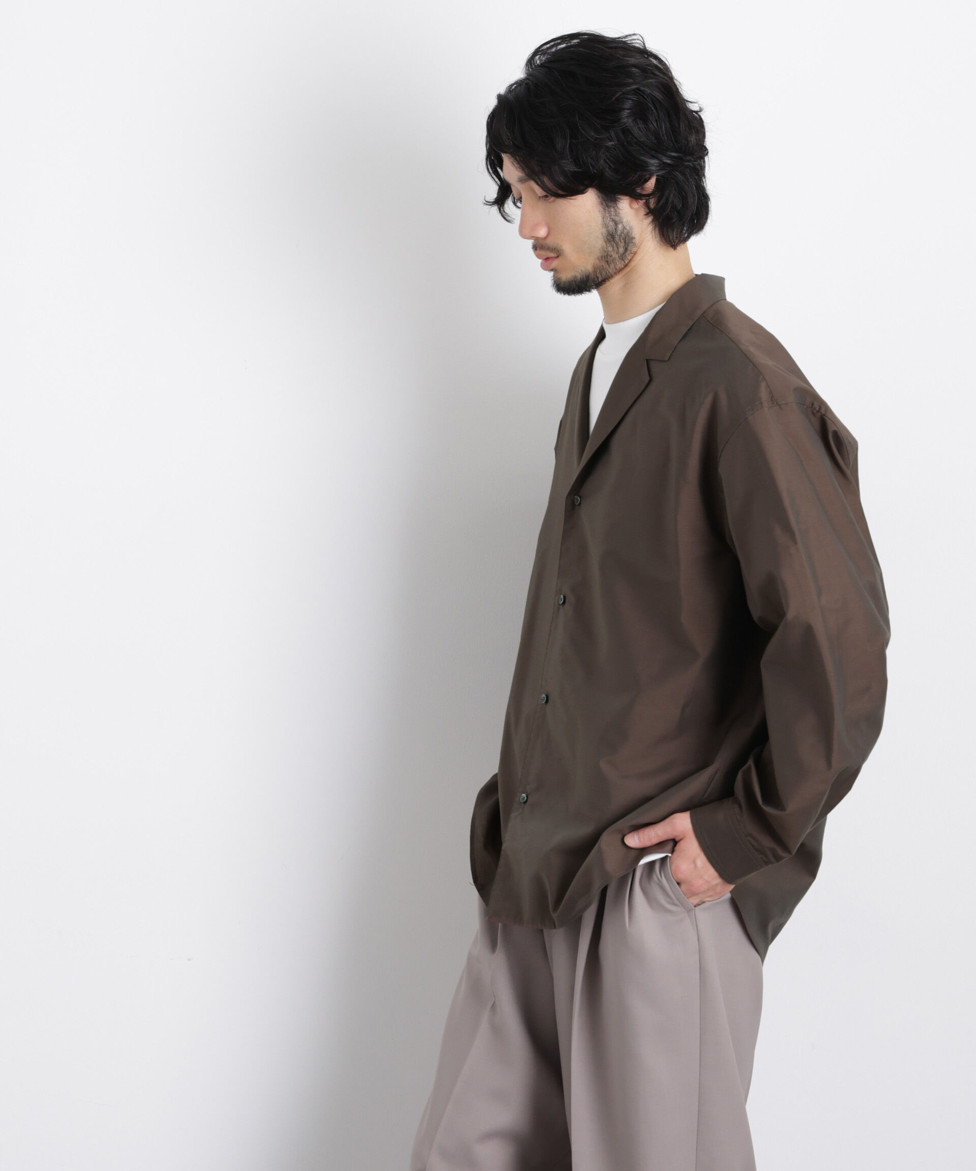 nano･universe「｢OtoNANO｣ 大人のワイドシャツ テーラードカラーシャツ」|シャツ・ブラウス|