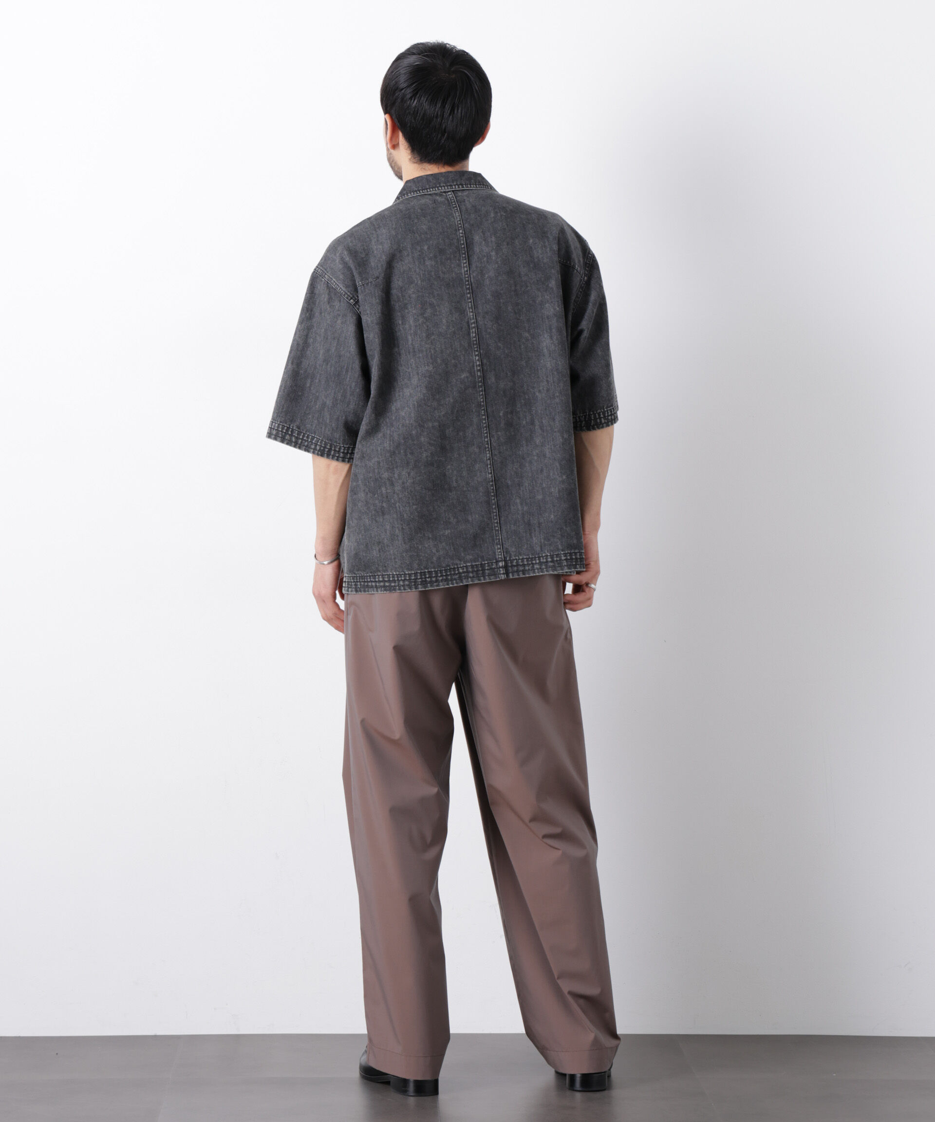 nano･universe「「OtoNANO」 デニムシャツ 半袖」|シャツ・ブラウス|