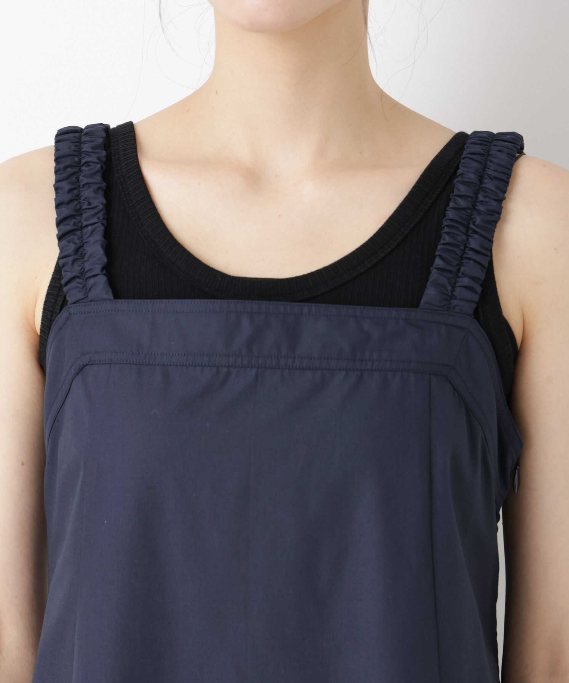 nano･universe「ギャザーストラップコットンフレアワンピース」|ワンピース|