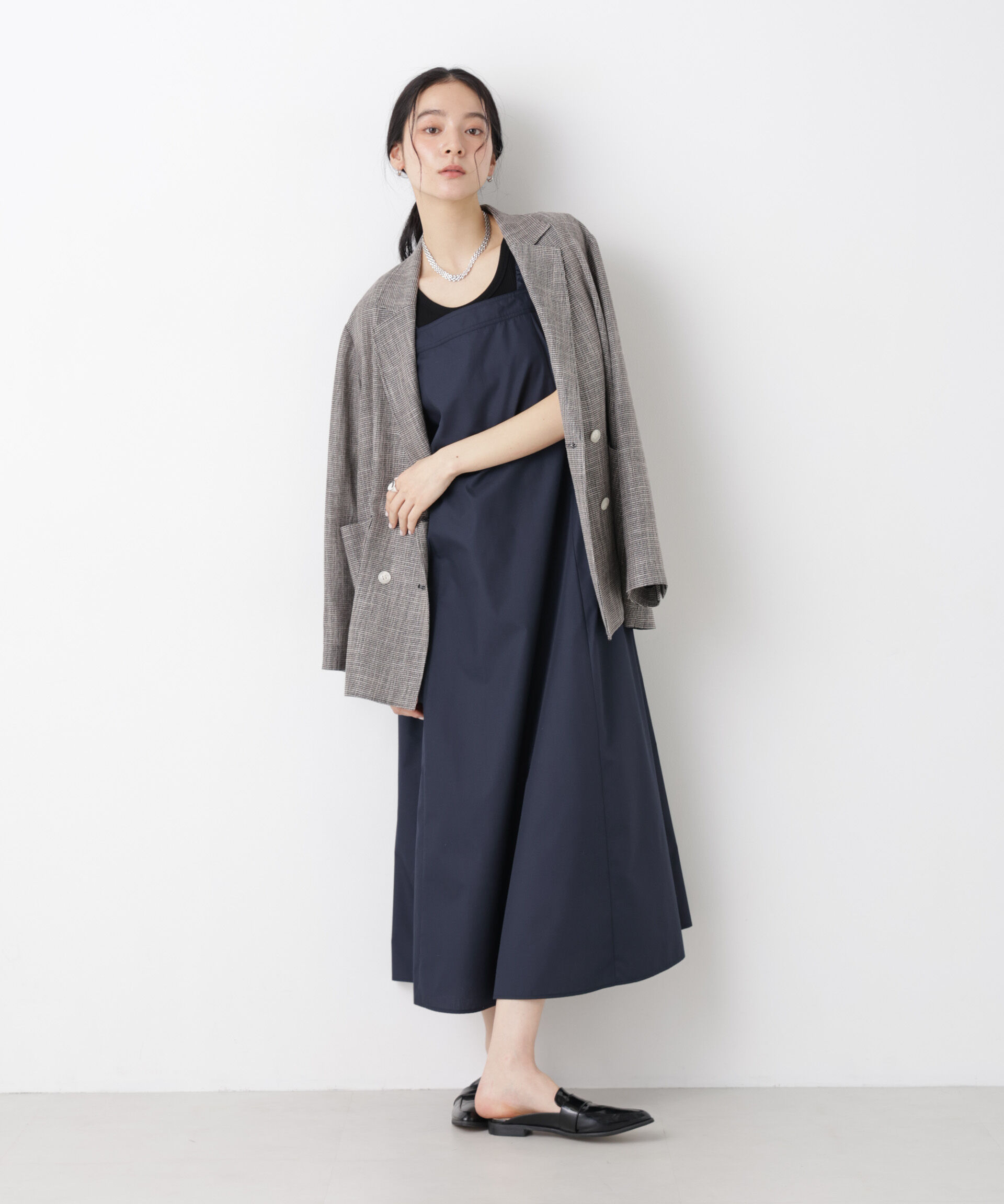 nano･universe「ギャザーストラップコットンフレアワンピース」|ワンピース|