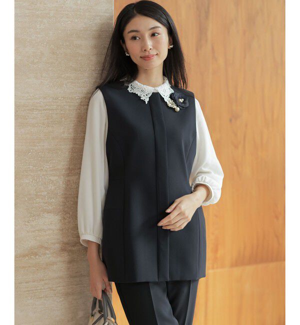 組曲「【WEB限定・2WAY】ジョーゼットシフォンレース襟 ブラウス」|シャツ・ブラウス|