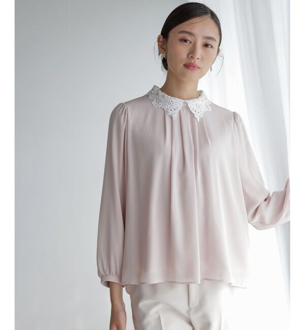 組曲「【WEB限定・2WAY】ジョーゼットシフォンレース襟 ブラウス」|シャツ・ブラウス|