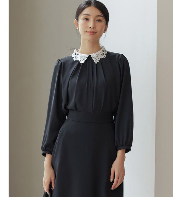 組曲「【WEB限定・2WAY】ジョーゼットシフォンレース襟 ブラウス」|シャツ・ブラウス|
