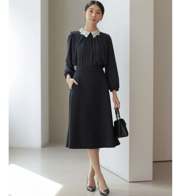 組曲「【WEB限定・2WAY】ジョーゼットシフォンレース襟 ブラウス」|シャツ・ブラウス|