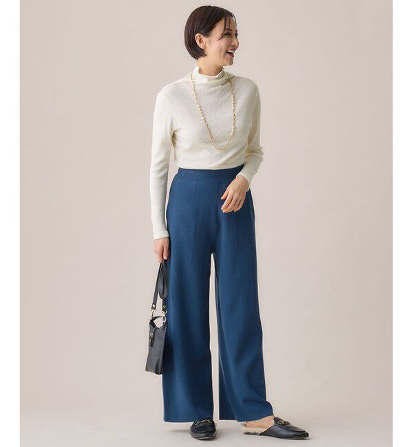 自由区「【セットアップ対応・洗える】レーヨンストレッチニットワイド パンツ」|その他|