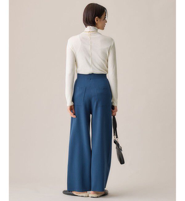 自由区「【セットアップ対応・洗える】レーヨンストレッチニットワイド パンツ」|その他|