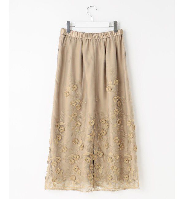 自由区「【洗える】フローティングエンブロイダリー スカート」|スカート|