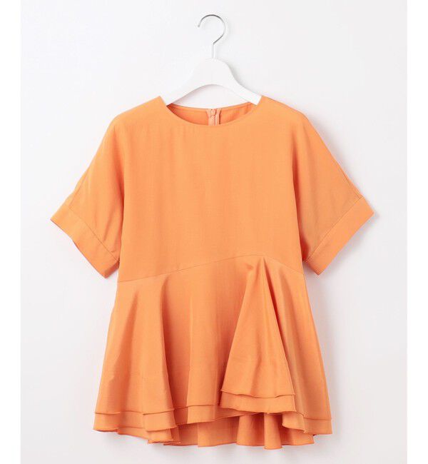 自由区「【洗える】ソフトリネンペプラム ブラウス」|シャツ・ブラウス|