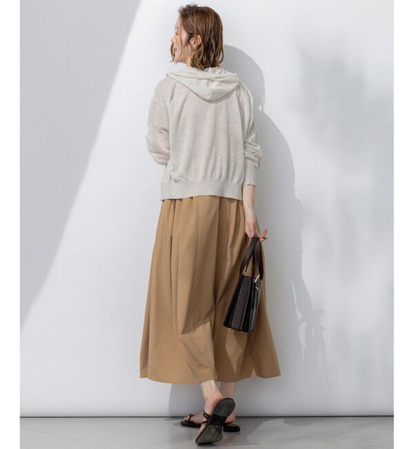 23区「【洗える】シャイニーシアー ニット パーカー」|パーカー|