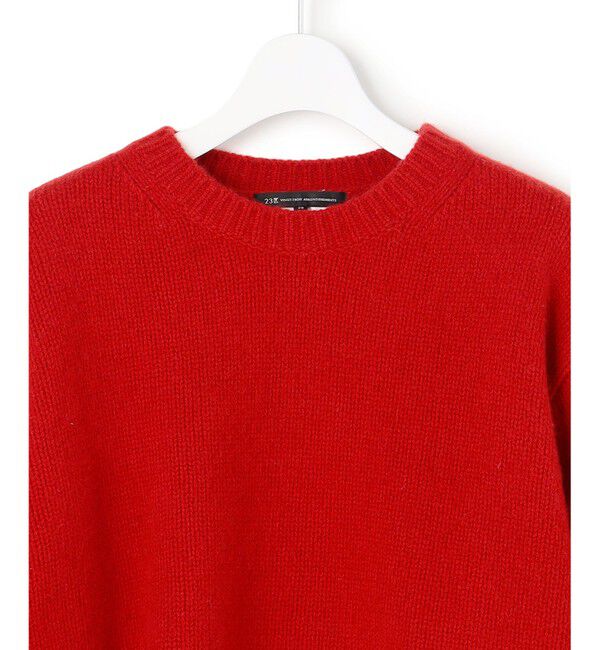 23区「【滝沢眞規子さん着用/洗える】レーシーヘムデザイン パフスリーブ ニット」|ニット・セーター|