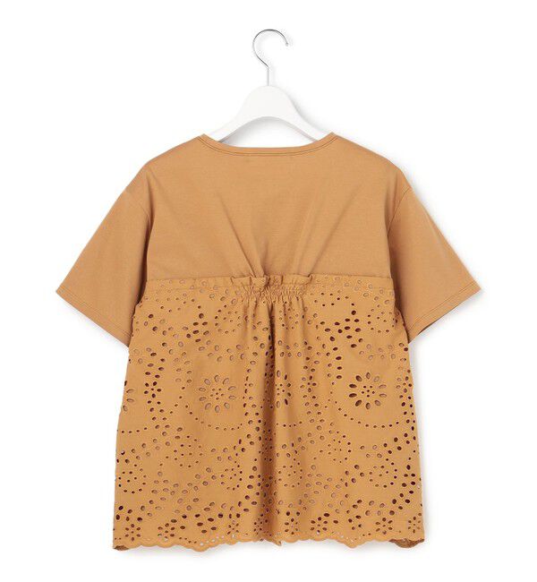 23区「【一部予約】カットワークエンブロイダリー スカラップヘム トップス」|Tシャツ・カットソー|