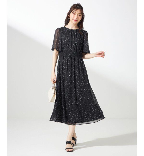 ANY SIS「【洗える】シアーパターン ワンピース」|ワンピース|ﾌﾞﾗｯｸﾄ