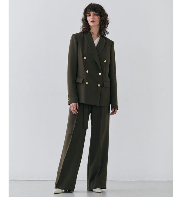 BEIGE,「【洗える・大人百花 春号掲載】JASMINE / ゴールドボタンダブルジャケット」|テーラードジャケット|