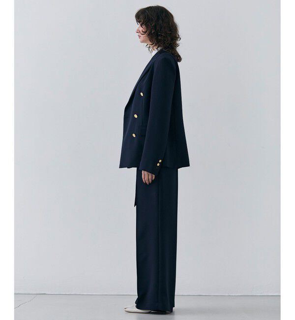 BEIGE,「【洗える・大人百花 春号掲載】JASMINE / ゴールドボタンダブルジャケット」|テーラードジャケット|