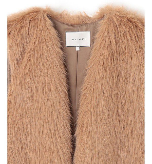 BEIGE,「【Precious 11月号掲載】ELSA / フェイクファージレ」|ベスト・ジレ|