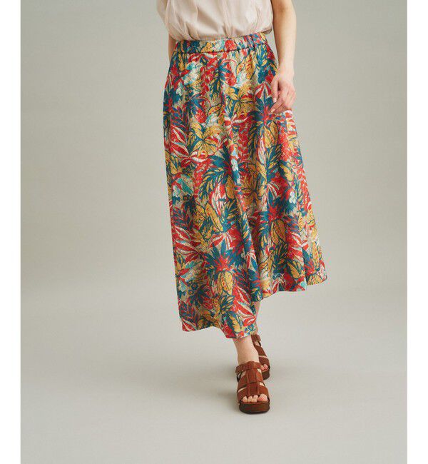 GRACE CONTINENTAL「リゾートプリントカットスカート」|スカート|