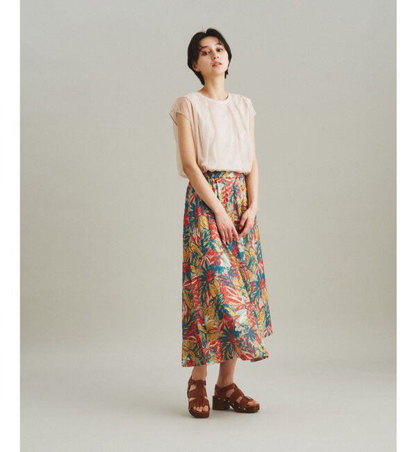 GRACE CONTINENTAL「リゾートプリントカットスカート」|スカート|