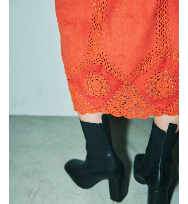 GRACE CONTINENTAL「フェイクスウェードニットスカート」|スカート|