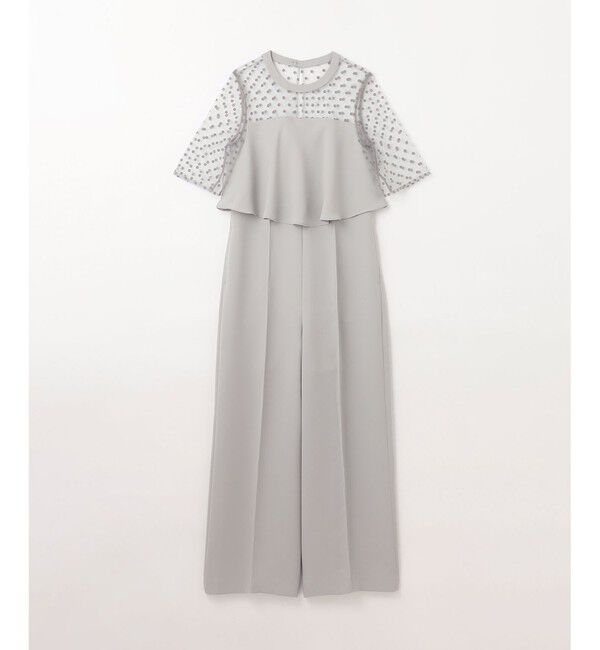 Grace Class「ドットチュールサロペット」|オールインワン|グレー