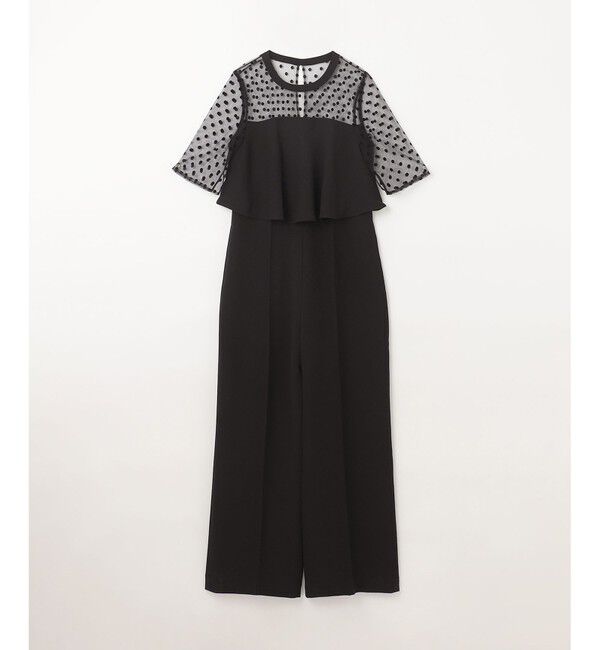 Grace Class「ドットチュールサロペット」|オールインワン|ブラック