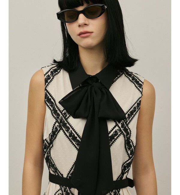 GRACE CONTINENTAL「チュールレースワンピース」|ドレス|