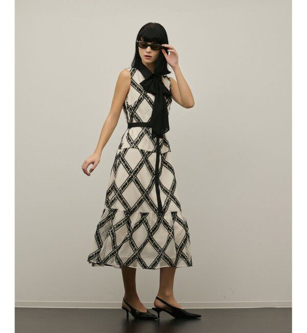 GRACE CONTINENTAL「チュールレースワンピース」|ドレス|