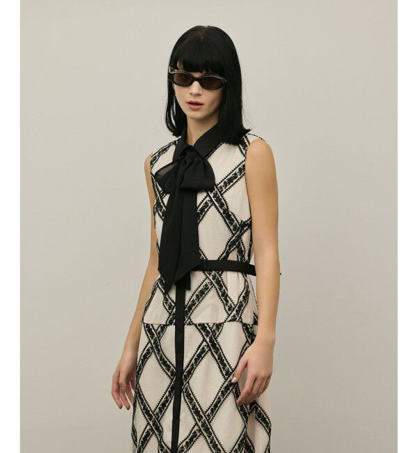 GRACE CONTINENTAL「チュールレースワンピース」|ドレス|