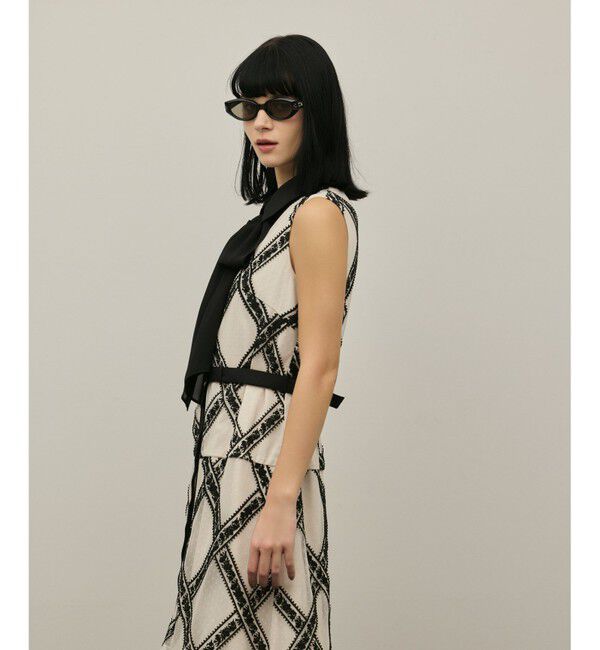 GRACE CONTINENTAL「チュールレースワンピース」|ドレス|