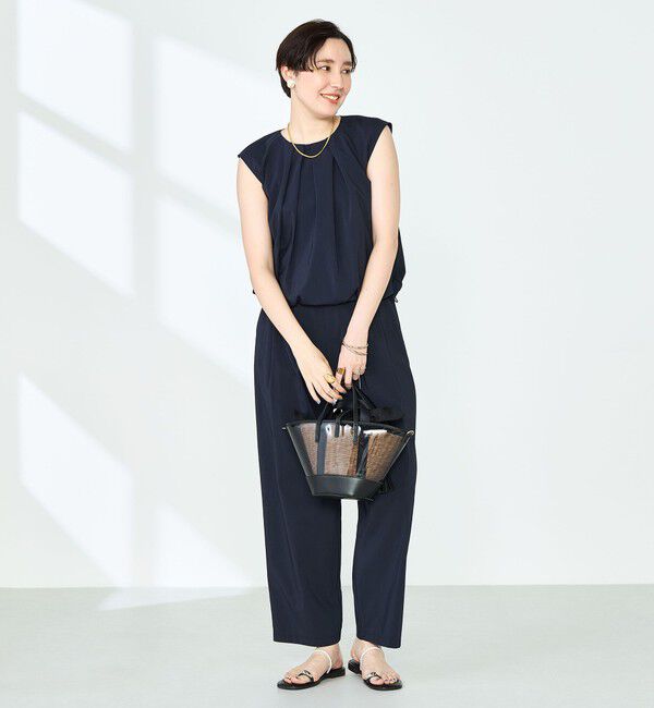 NOLLEY'S「《セットアップ対応》撥水ストレッチタフタタックブラウス」|シャツ・ブラウス|