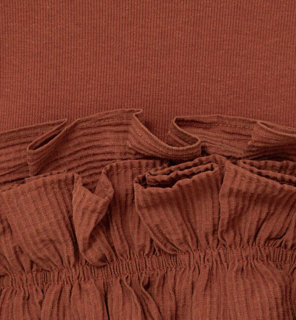 Rie Miller「3WAYリブフリルロンT」|Tシャツ・カットソー|