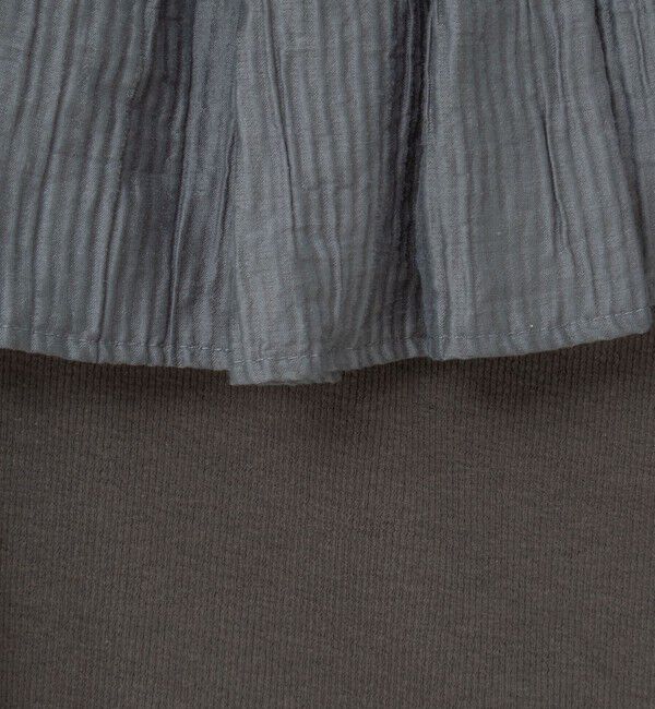 Rie Miller「3WAYリブフリルロンT」|Tシャツ・カットソー|