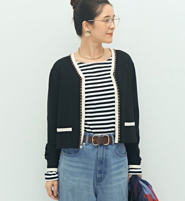 NOLLEY'S「チェーンブレードVネックカーディガン」|カーディガン|