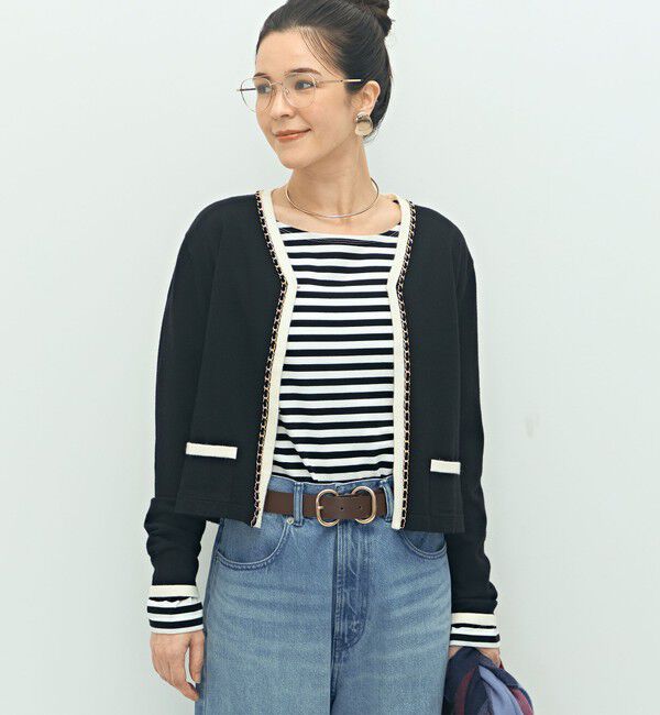 NOLLEY'S「チェーンブレードVネックカーディガン」|カーディガン|