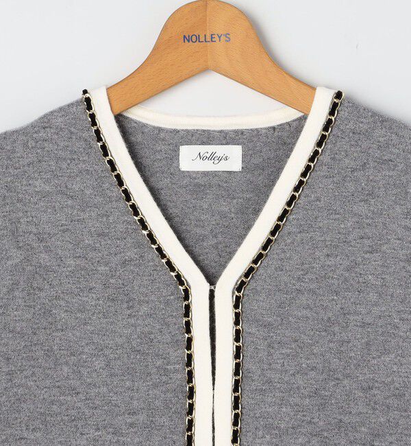 NOLLEY'S「チェーンブレードVネックカーディガン」|カーディガン|