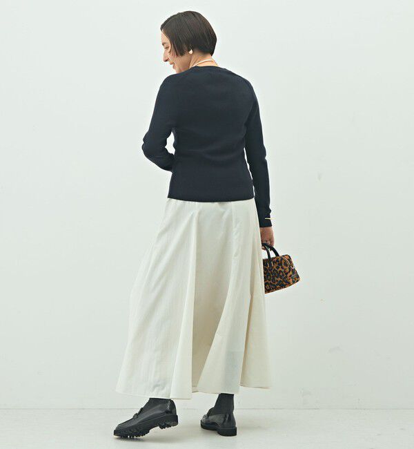 NOLLEY'S「《手洗い可能》リブ斜め柄Vネックカーディガン」|カーディガン|