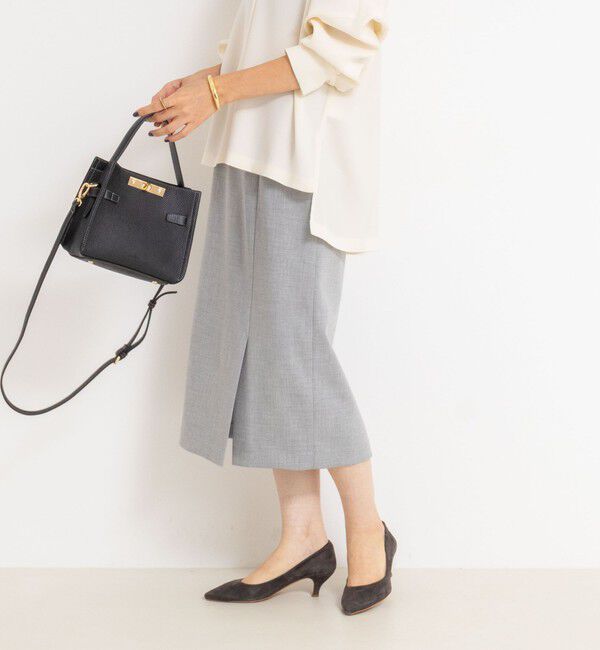 NOLLEY'S sophi「ウォッシャブルベルト付きラップ風タイトスカート」|タイト|