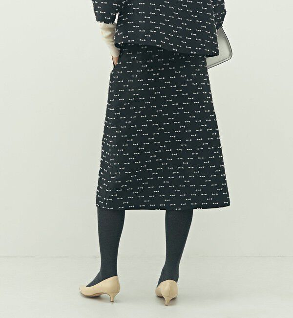 NOLLEY'S「《セットアップ対応》ウォッシャブルリボンジャガードAラインスカート」|フレア|