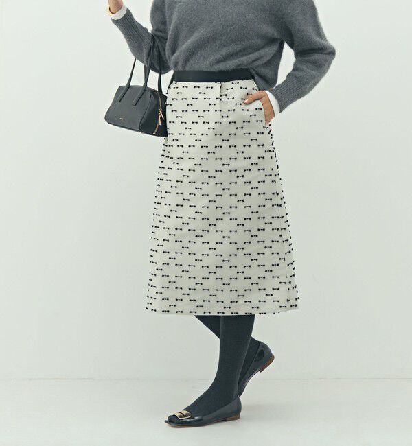 NOLLEY'S「《セットアップ対応》ウォッシャブルリボンジャガードAラインスカート」|フレア|