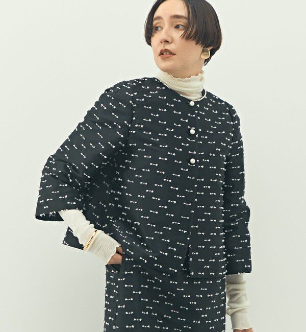 NOLLEY'S「《セットアップ対応》ウォッシャブルリボンジャガード2WAYブラウス」|シャツ・ブラウス|