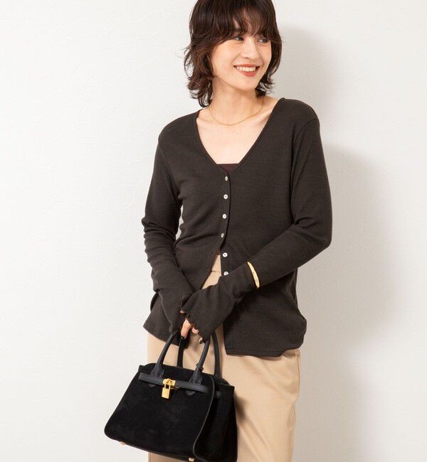 NOLLEY'S「MY STANDARD ウォッシャブルリブカーディガン」|カーディガン|