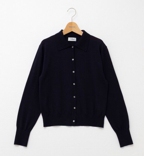 NOLLEY'S「《手洗い可能》16Gマレー襟付きカーディガン」|カーディガン|
