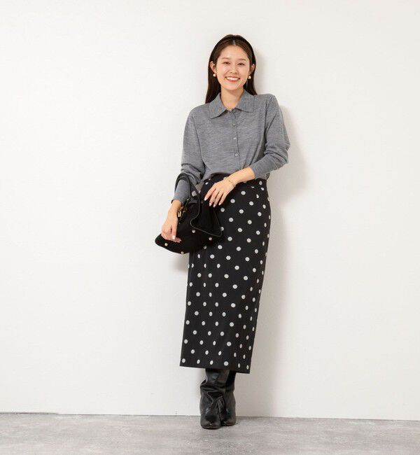 NOLLEY'S「《手洗い可能》16Gマレー襟付きカーディガン」|カーディガン|