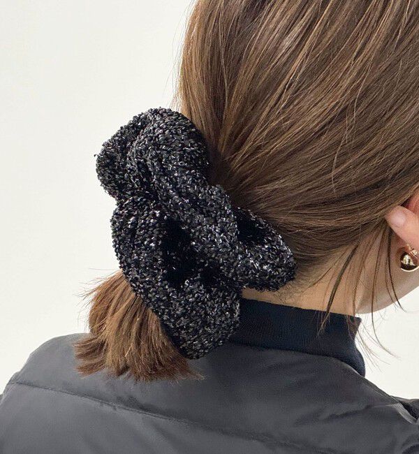 NOLLEY'S「シャワメタシュシュ」|ヘアゴム・シュシュ|ブラック