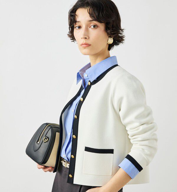 NOLLEY'S「《手洗い可能》ビオグレースミラノリブジャケット」|カーディガン|