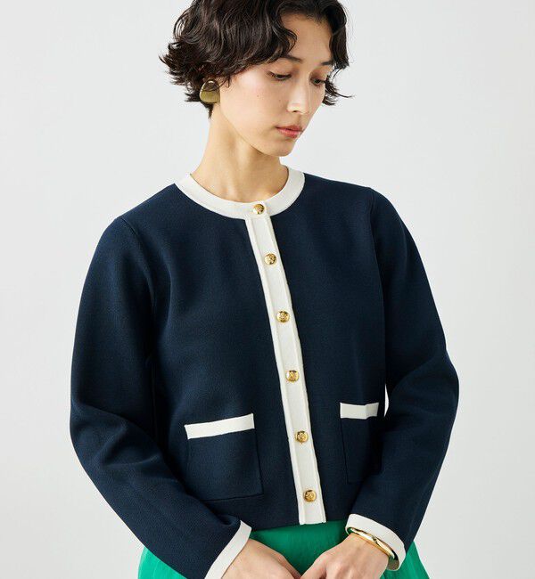 NOLLEY'S「《手洗い可能》ビオグレースミラノリブジャケット」|カーディガン|