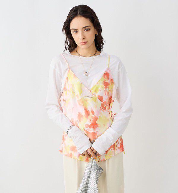 NOLLEY'S sophi「ウォッシャブルブラープリントキャミブラウス」|キャミソール|ホワイト系2