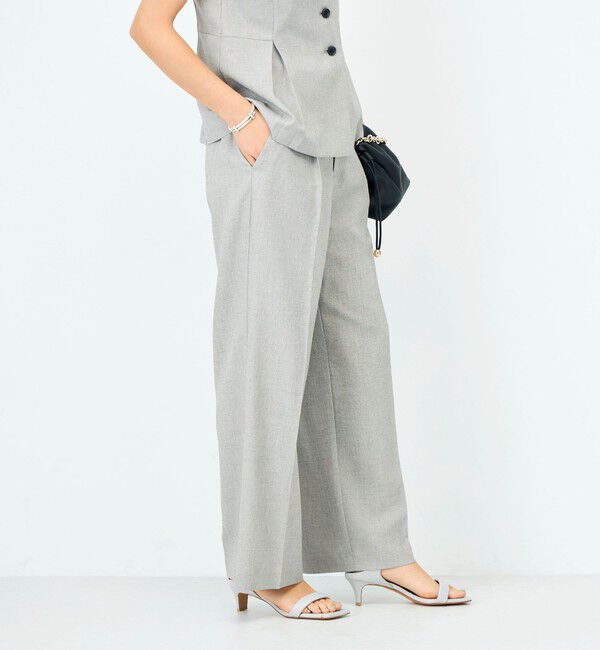 NOLLEY'S sophi「《セットアップ対応》ウォッシャブルドライシャークタックワイドパンツ」|その他|