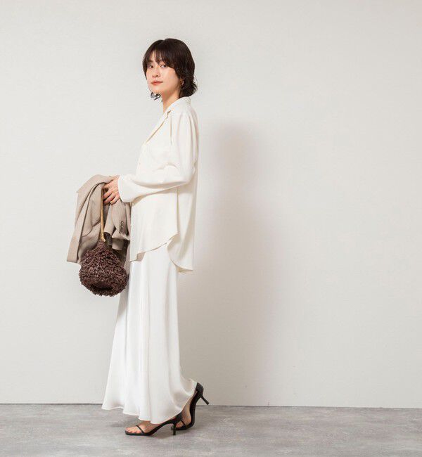 NOLLEY'S sophi「ドレープツイルオープンカラーシャツ」|シャツ・ブラウス|