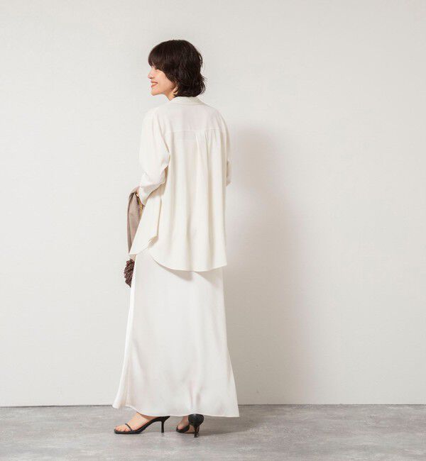 NOLLEY'S sophi「ドレープツイルオープンカラーシャツ」|シャツ・ブラウス|