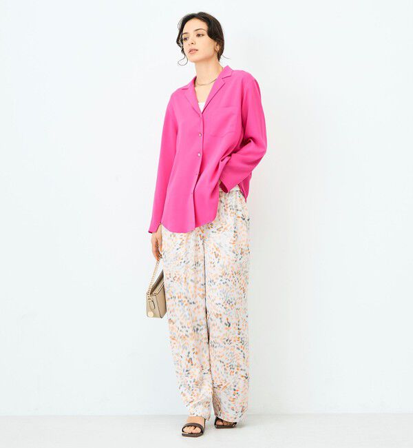 NOLLEY'S sophi「ドレープツイルオープンカラーシャツ」|シャツ・ブラウス|